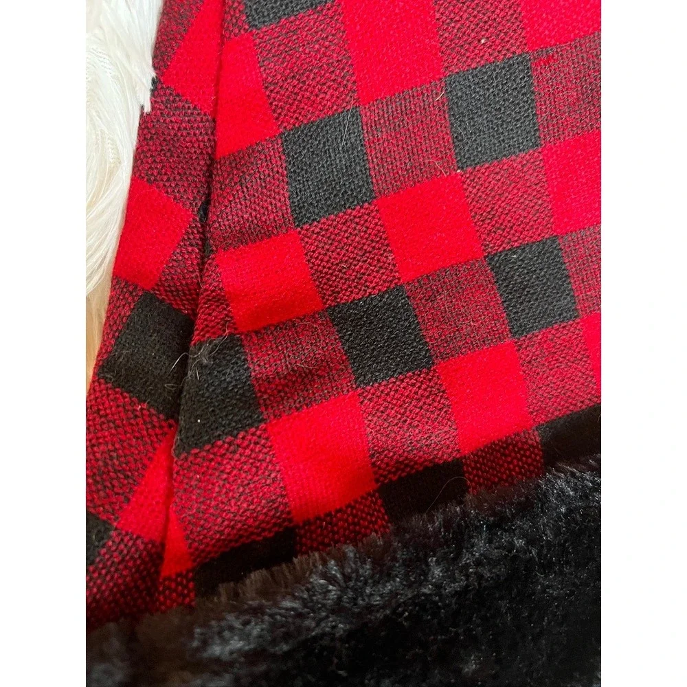 Christmas‎ Eve Santa Hat Lot Large Red Buffalo Plaid Leopard Stripe Fun Unique